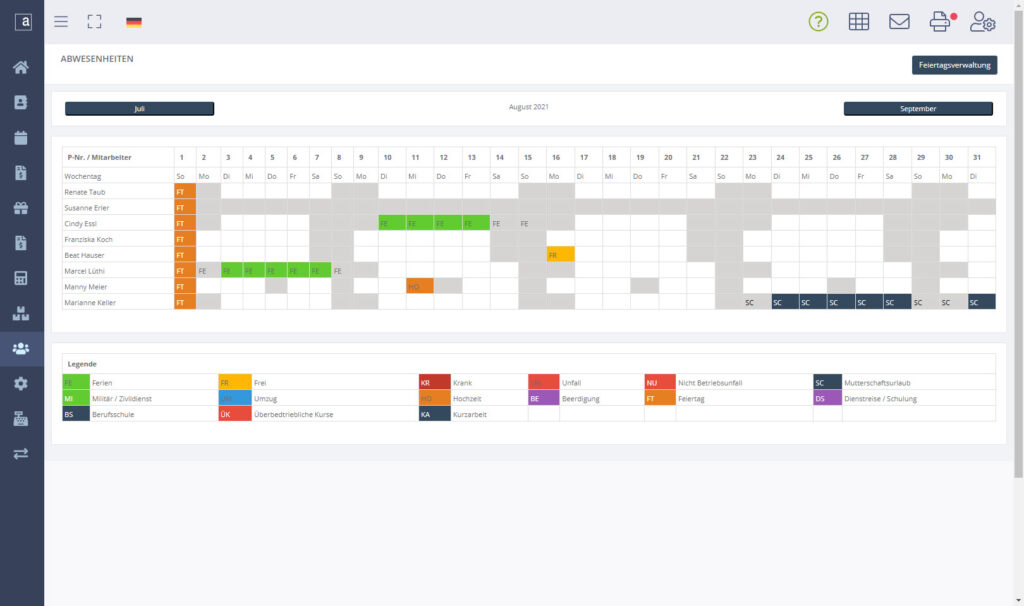 Absenzenkalender