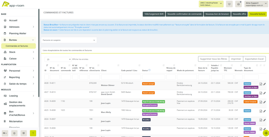 Gestion rapide et simple des factures